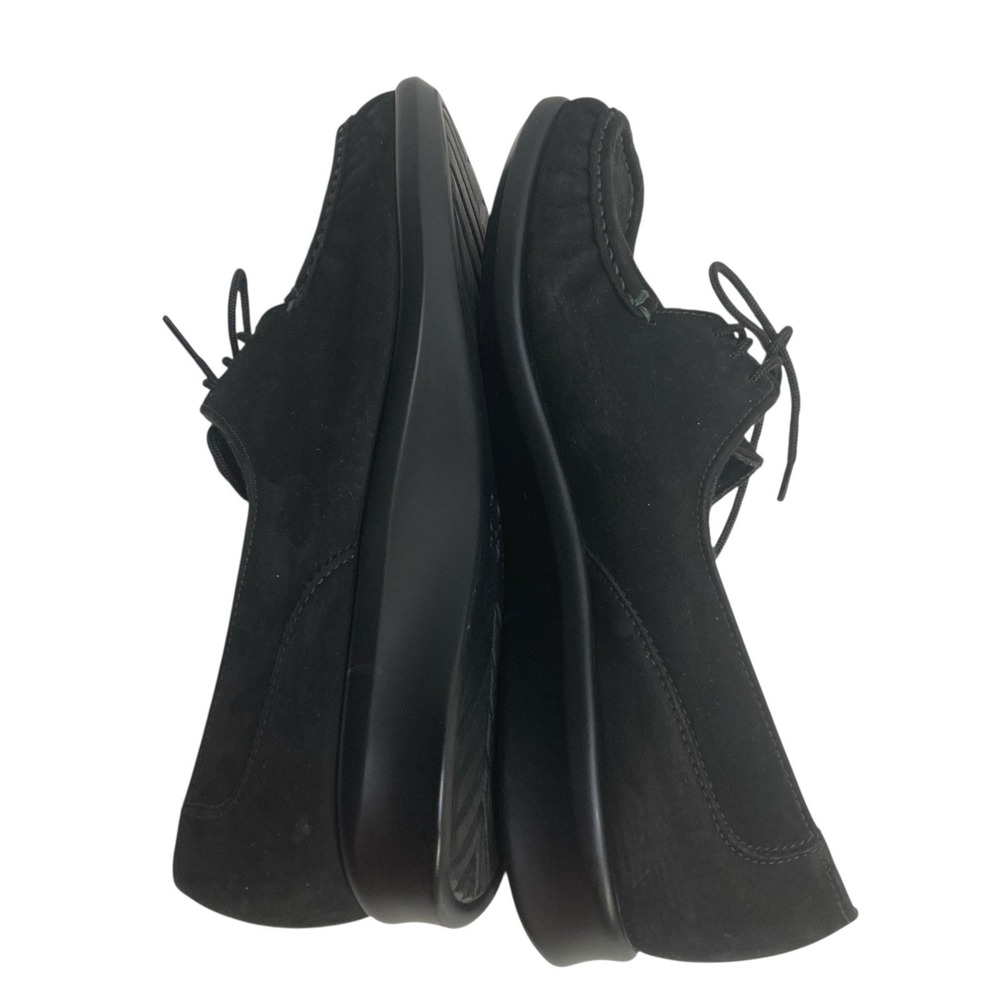 SAS Petra Lace Up Oxford Shoes Suede Comfort Moccasin Women's 7.5 N‎ Black Flats - Picture 7 of 10
